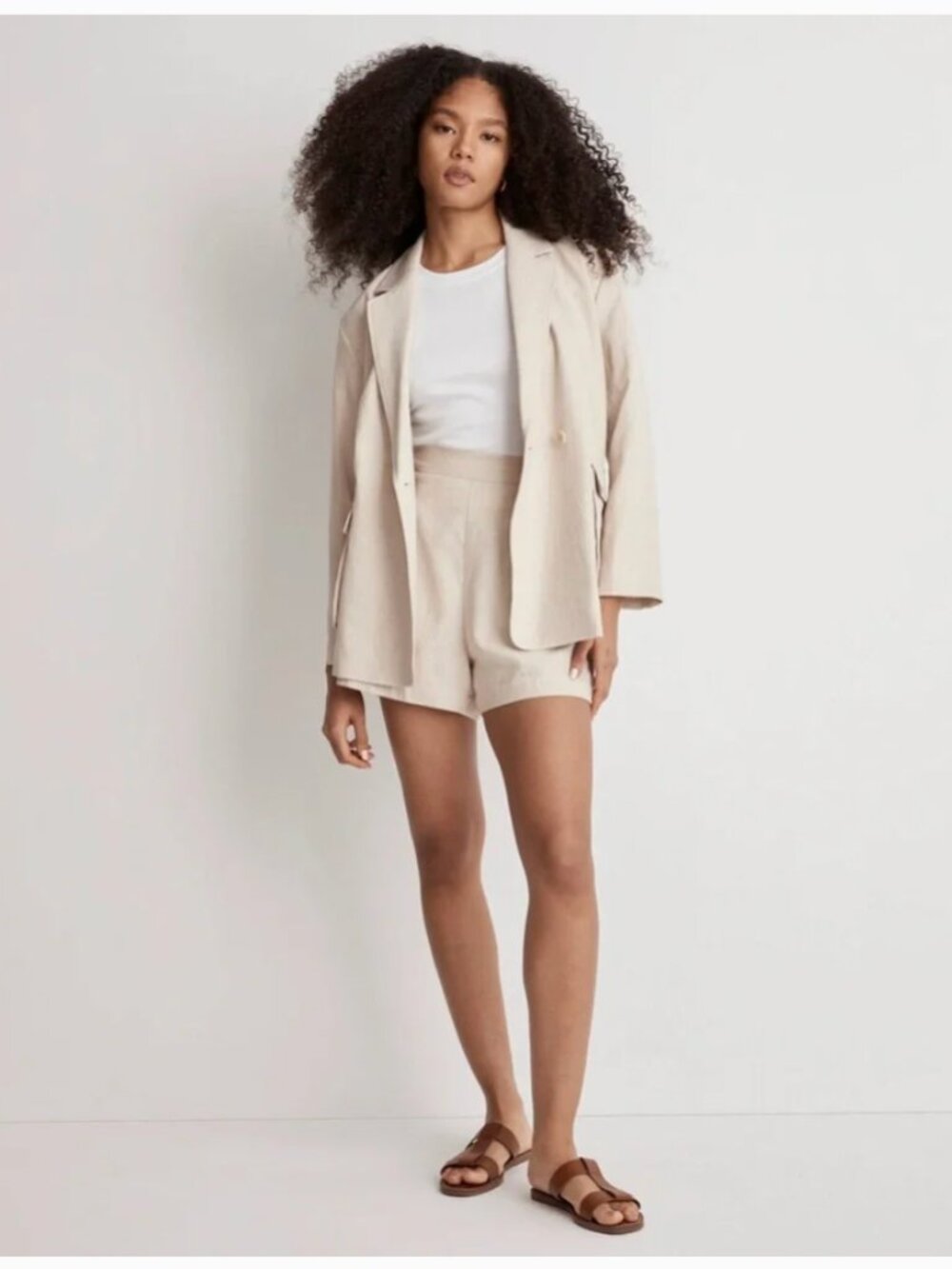 Madewell Clean Pull-On Shorts in Linen-Cotton